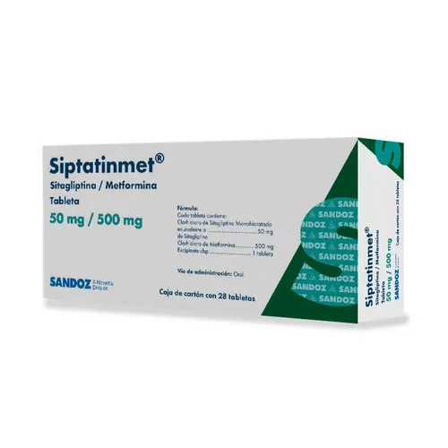 Siptatinmet 50 Mg / 500 Mg Con 28 Tabletas