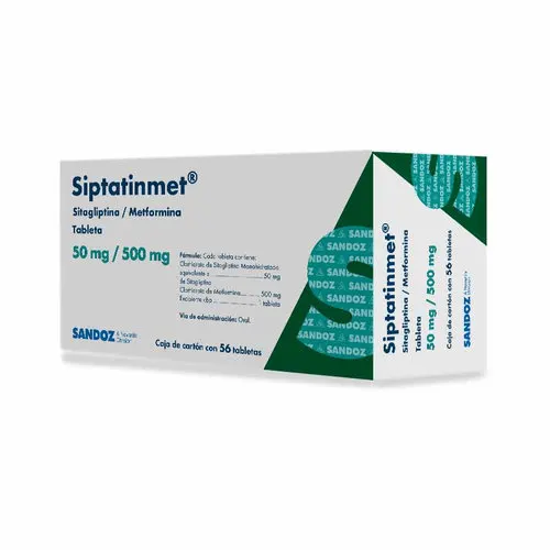 Siptatinmet 50 Mg / 500 Mg Con 56 Tabletas