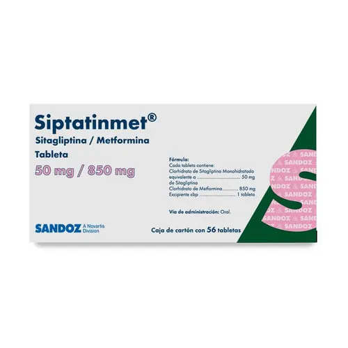Siptatinmet 50 Mg/ 850 Mg Con 56 Tabletas