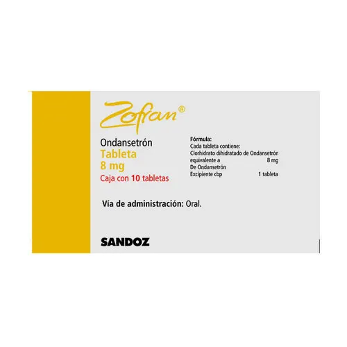 Zofran 8 Mg Con 10 Tabletas