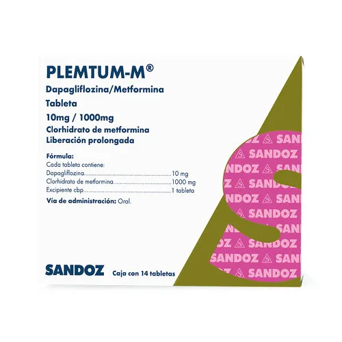 Plemtum-M 10 Mg/1000 Mg Con 14 Tabletas