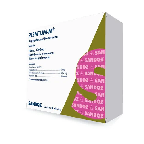 Plemtum-M 10 Mg/1000 Mg Con 14 Tabletas