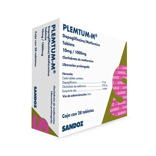 Plemtum-M 10 Mg/1000 Mg Con 28 Tabletas