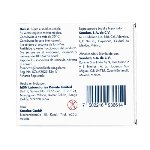 Plemtum-M 10 Mg/1000 Mg Con 28 Tabletas