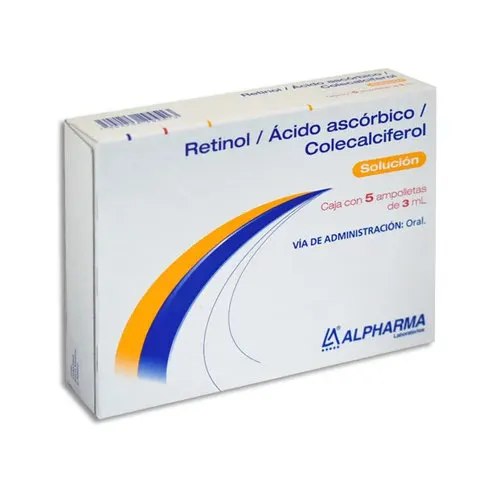 Retinol Ácido Ascórbico Colecalciferol Con 5 Ampolletas De 3 Ml