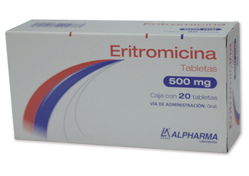 Eritromicina 500 Mg Con 20 Tabletas