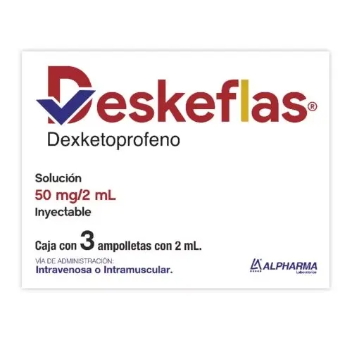 Comprar Deskeflas 50 Mg Solución Inyectable Con 3 Ampolletas