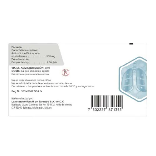 Craztronin Azitromicina 500 Mg Con 4 Tabletas