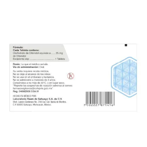 Raamfen 25 Mg Con 30 Tabletas