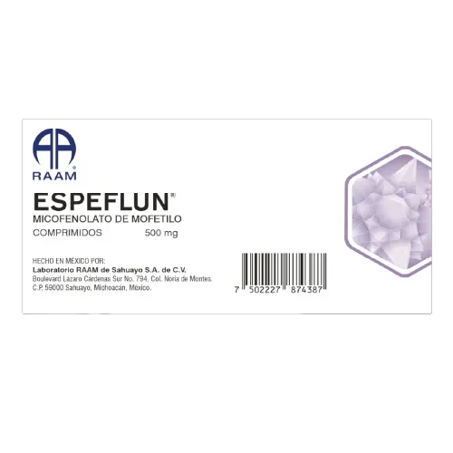 Espeflun 500 Mg Con 50 Comprimidos
