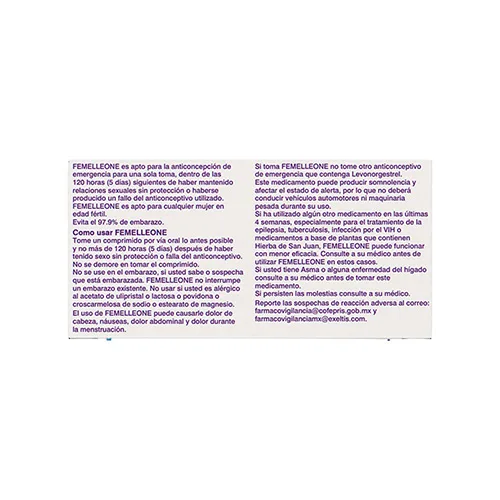 Femelle One 30 Mg Con 1 Comprimidos