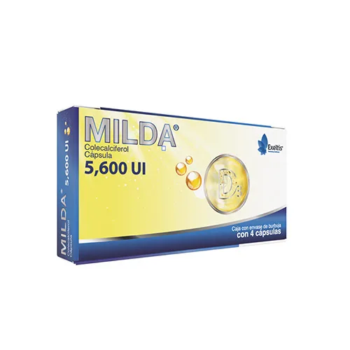 Milda Colecalciferol 5 600 UI 4 cápsulas