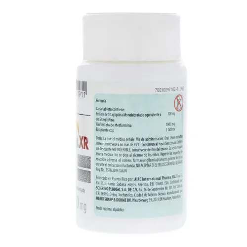 Janumet Xr 100/1000 Mg Con 14 Tabletas