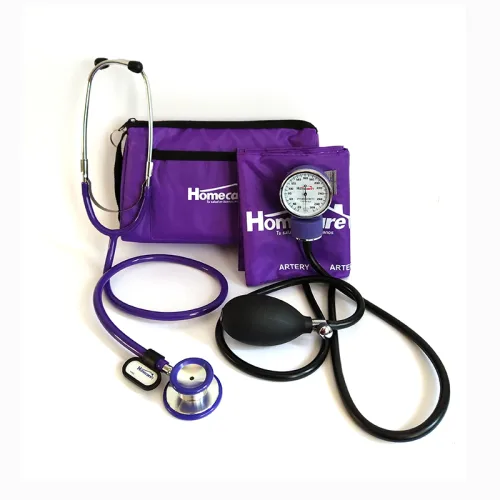 Comprar Homecare Baumanómetro Aneroide con Estetoscopio Duplex Morado