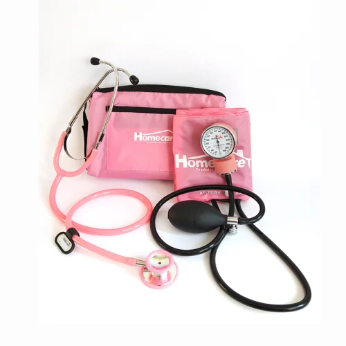 Comprar Homecare Baumanómetro Aneroide con Estetoscopio Duplex Rosa