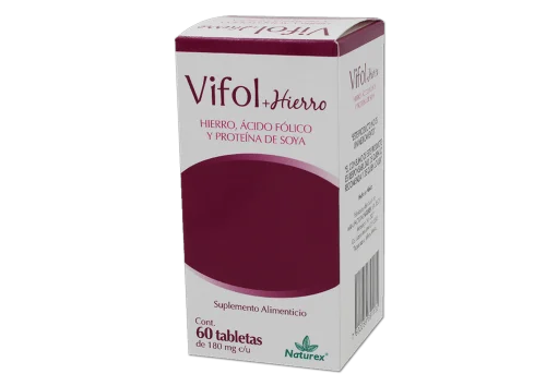 Vifol + hierro 60 tabletas 180 mg precio