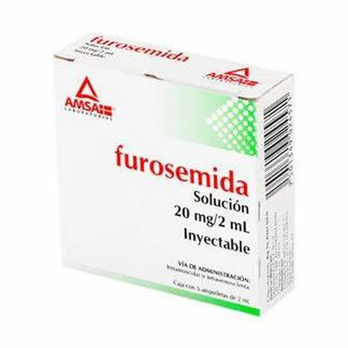 Furosemida 20 Mg/2 Ml Con 5 Ampolletas