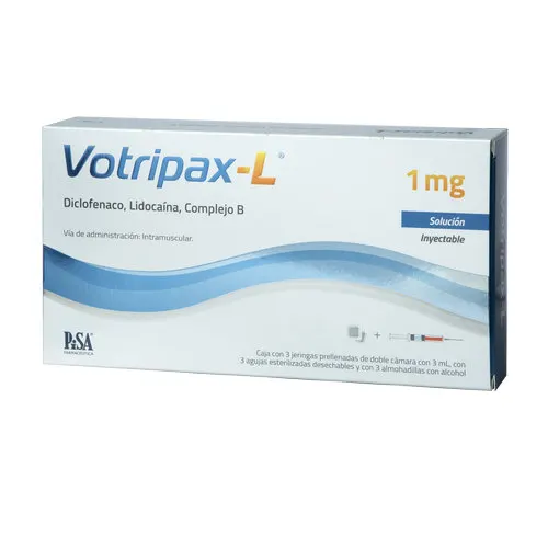 Votripax-L 1 Mg Solución Inyectable Con 3 Jeringas Prellenadas