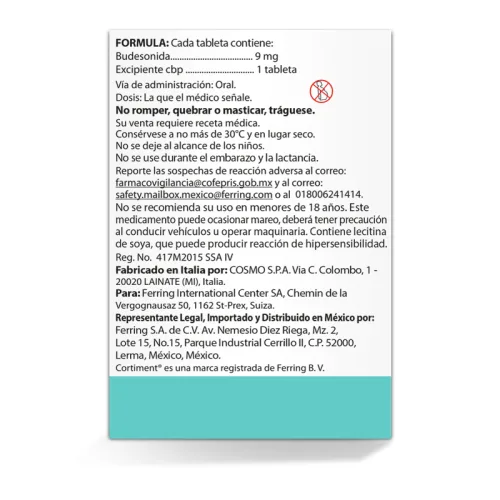 Cortiment Mmx 9 Mg Con 30 Tabletas De Liberación Prolongada