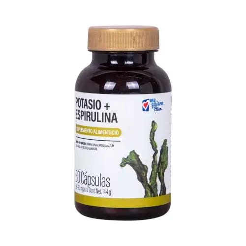 Comprar Potasio+espirulina suplemento alimenticio 30 cápsulas 144g