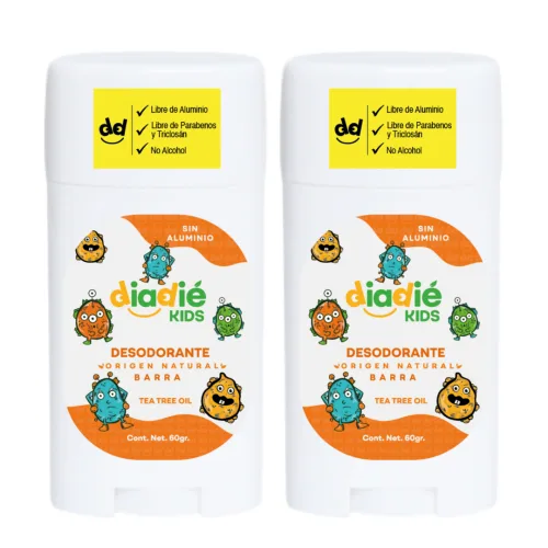 Diadié Kids Pack De 2 Desodorantes En Barra Para Niños Con 60 G
