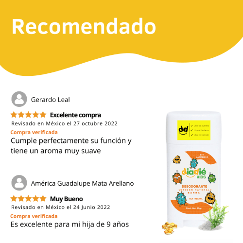 Diadié Kids Pack De 2 Desodorantes En Barra Para Niños Con 60 G