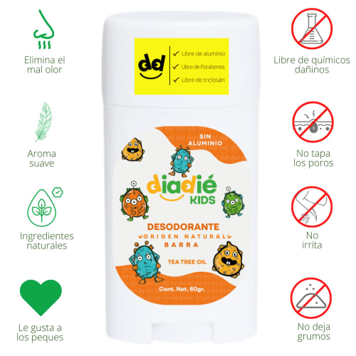 Diadié Kids Pack De 2 Desodorantes En Barra Para Niños Con 60 G