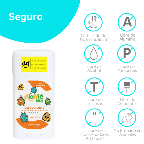 Diadié Kids Pack De 2 Desodorantes En Barra Para Niños Con 60 G