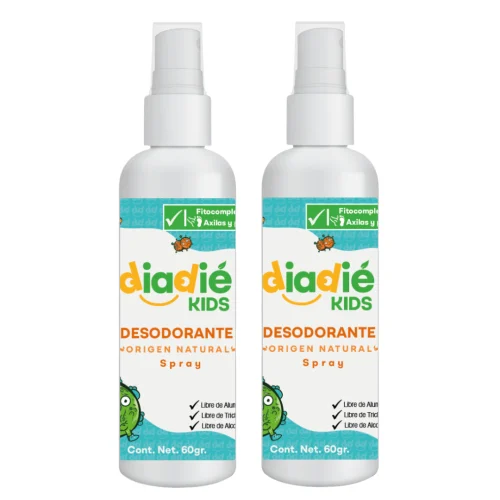 Diadié Kids Pack De 2 Desodorantes En Spray Para Niños Con 60 G