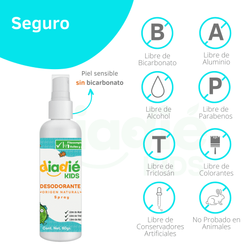 Diadié Kids Pack De 2 Desodorantes En Spray Para Niños Con 60 G