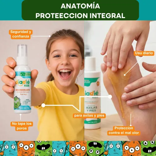 DIADIE Combo Higiene Natural Jabón + Spray para axilas y pies