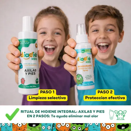 DIADIE Combo Higiene Natural Jabón + Spray para axilas y pies