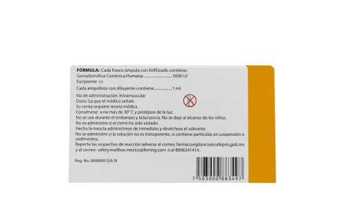 Comprar Choragon 5000 Ui Solución Inyectable 1 Frasco Con Ámpula 1 Ml