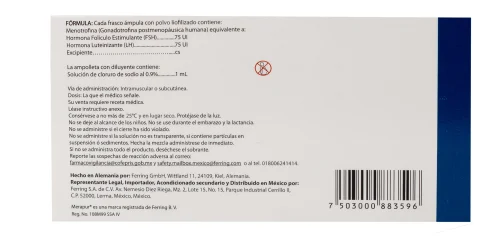 Comprar Merapur Hp 75 Ui Solución Inyectable Con 1 Frasco Ámpula De 1 Ml