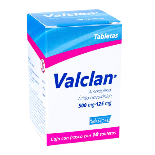 Comprar Valclan 500/125 Mg Con 10 Tabletas