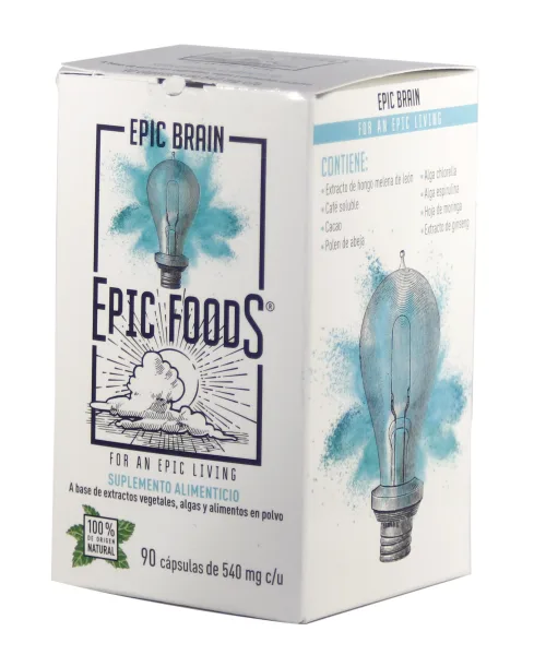 Comprar Epic Foods Brain Suplemento Alimenticio Con 90 Cápsulas