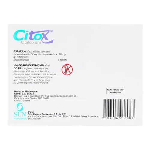 Citox 20 Mg Con 28 Tabletas