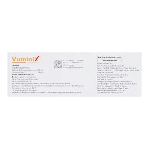 Comprar Vuminix 100 Mg Con 15 Tabletas