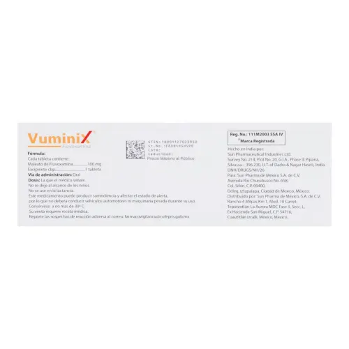 Vuminix 100 Mg Con 15 Tabletas