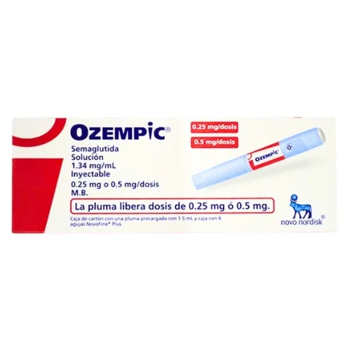 Ozempic 0.25 Mg Solución Inyectable Con 1 Pluma Precargada De 1.5 Ml