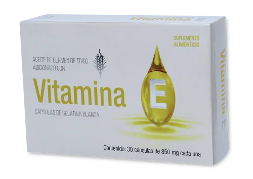 Comprar Vitamina E Suplemento Alimenticio Con 30 Cápsulas De Gelatina Blanda