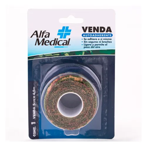 Comprar Alfa Medical Venda Autoadherible Camuflaje De 5Cm X 4.5M Con 1 Pieza