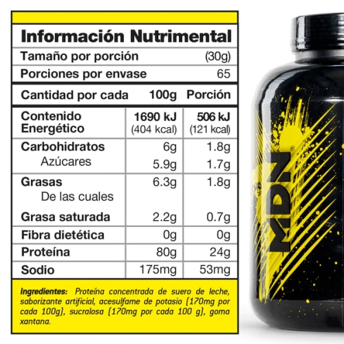 Comprar Mdn Whey Ner Suplemento Alimenticio Proteína Sabor Vainilla Con 1.97 Kg Polvo