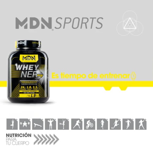 Comprar Mdn Whey Ner Suplemento Alimenticio Proteína Sabor Vainilla Con 1.97 Kg Polvo