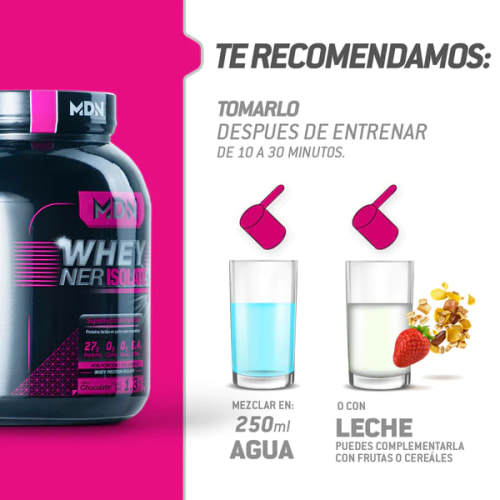 Comprar Mdn Whey Ner Isolate Suplemento Alimenticio Proteína Sabor Vainilla Con 1.36 Kg Polvo