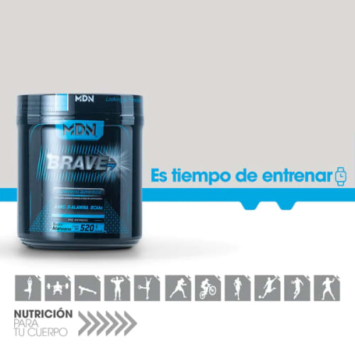 Comprar Mdn Brave Suplemento Alimenticio Sabor Uva Con 520 G De Polvo