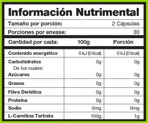 Comprar Mad Labz L-Carnitina Suplemento Alimenticio Con 60 Cápsulas