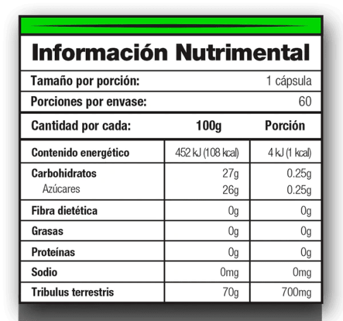 Comprar Mdn Tribulus Suplemento Alimenticio Con 60 Cápsulas