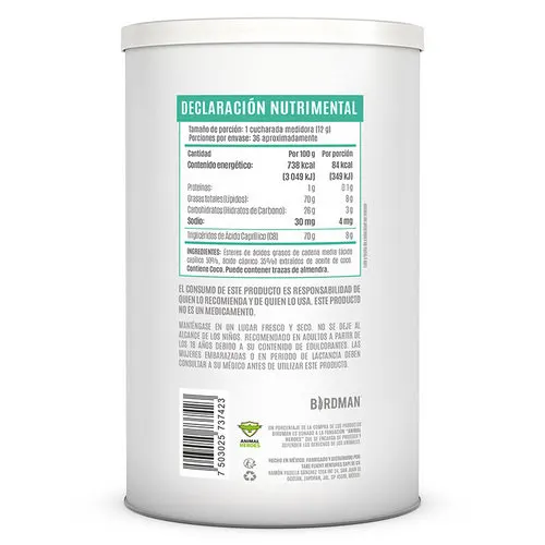 Mct Oil Powder Sabor Natural Con 432 G