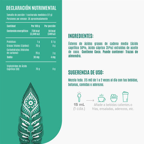 Mct Oil Powder Sabor Natural Con 432 G